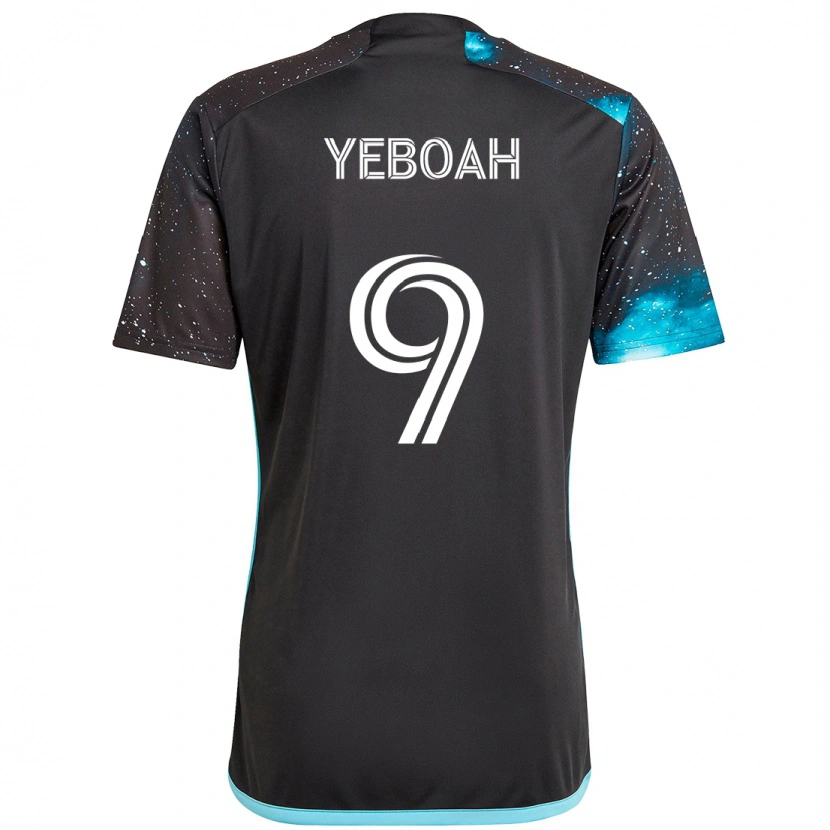 Danxen Damen Kelvin Yeboah #9 Schwarz Blau Heimtrikot Trikot 2025/26 T-Shirt Österreich