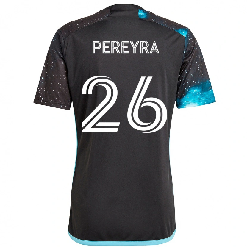 Danxen Damen Joaquín Pereyra #26 Schwarz Blau Heimtrikot Trikot 2025/26 T-Shirt Österreich