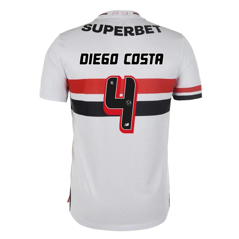 Danxen Damen Diego Costa #4 Rot Schwarz Weiß Heimtrikot Trikot 2025/26 T-Shirt Österreich