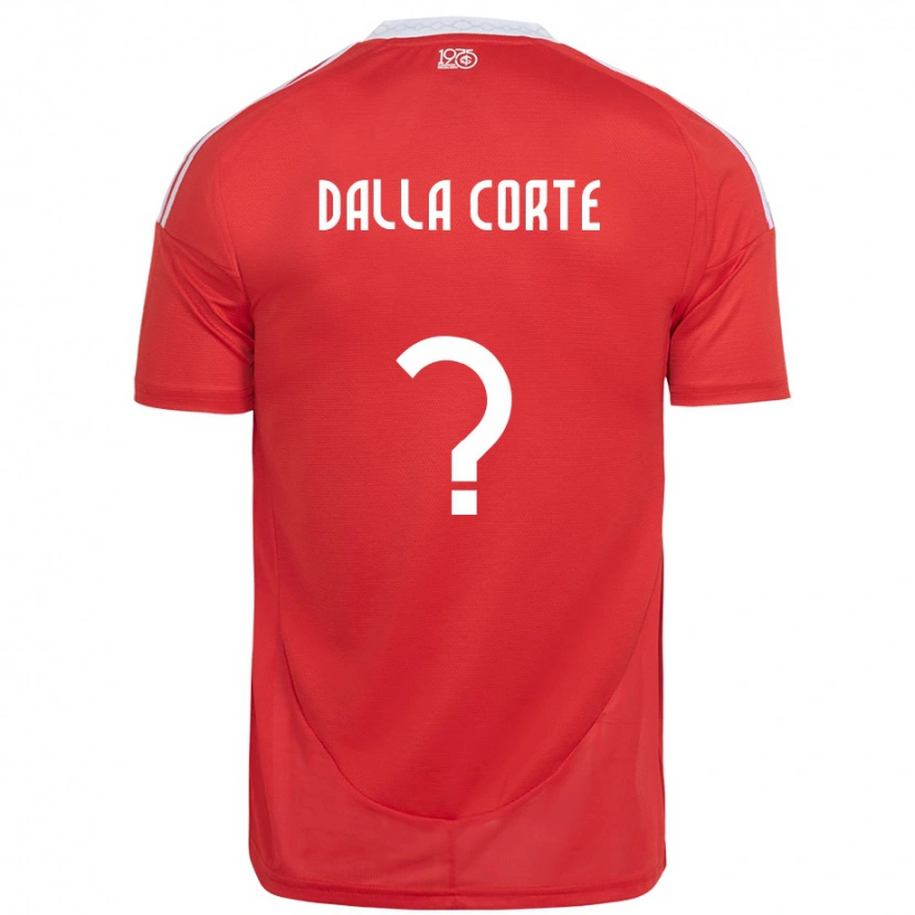 Danxen Damen João Dalla Corte #0 Rot Weiß Heimtrikot Trikot 2025/26 T-Shirt Österreich