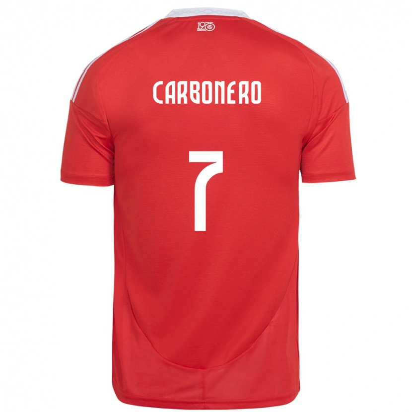 Danxen Damen Johan Carbonero #7 Rot Weiß Heimtrikot Trikot 2025/26 T-Shirt Österreich
