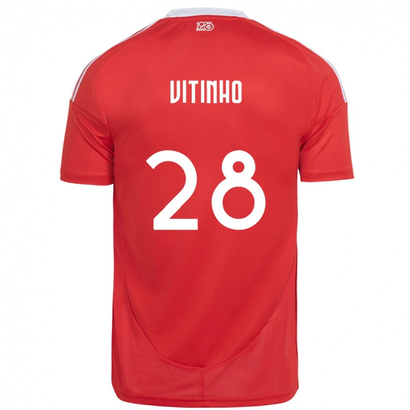 Danxen Damen Vitinho #28 Rot Weiß Heimtrikot Trikot 2025/26 T-Shirt Österreich