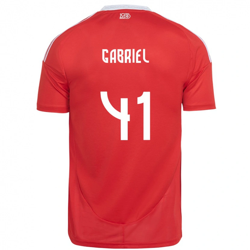 Danxen Damen Victor Gabriel #41 Rot Weiß Heimtrikot Trikot 2025/26 T-Shirt Österreich