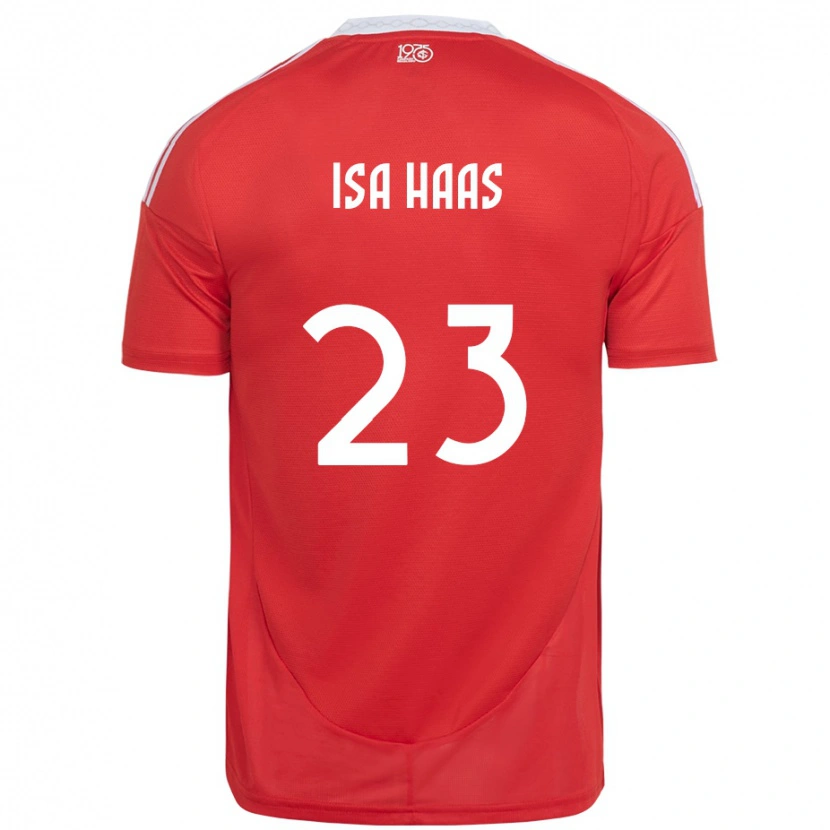 Danxen Damen Isa Haas #23 Rot Weiß Heimtrikot Trikot 2025/26 T-Shirt Österreich