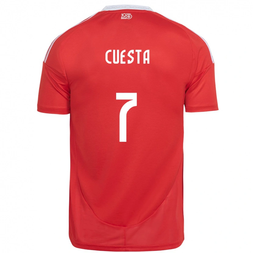 Danxen Damen Juan Manuel Cuesta #7 Rot Weiß Heimtrikot Trikot 2025/26 T-Shirt Österreich