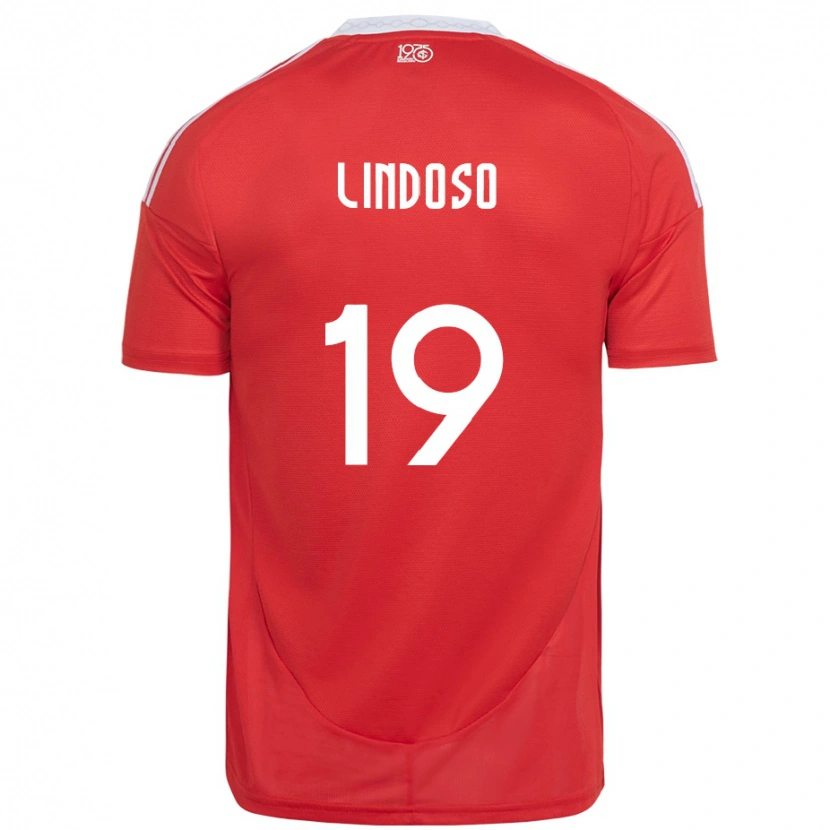 Danxen Damen Rodrigo Lindoso #19 Rot Weiß Heimtrikot Trikot 2025/26 T-Shirt Österreich