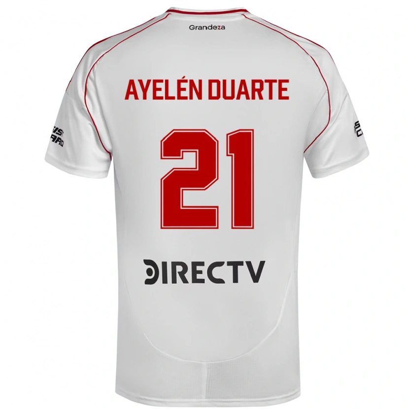 Danxen Damen Camila Ayelén Duarte #21 Weiß Rot Heimtrikot Trikot 2025/26 T-Shirt Österreich