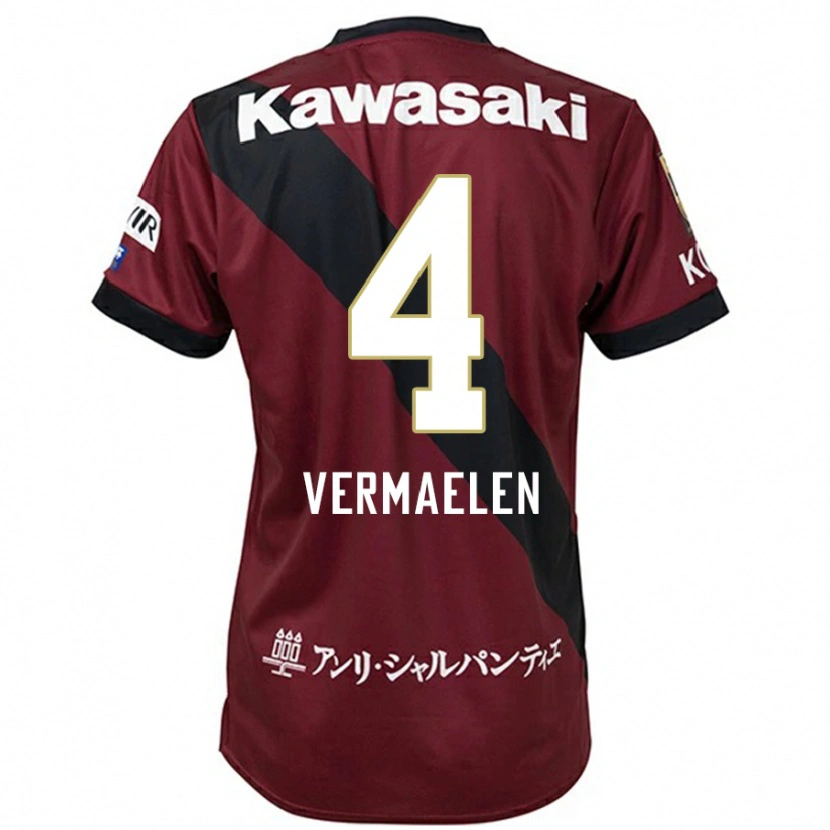 Danxen Damen Thomas Vermaelen #4 Burgunder Schwarz Heimtrikot Trikot 2025/26 T-Shirt Österreich