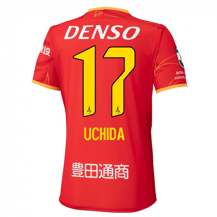 Danxen Damen Takuya Uchida #17 Rot Gelb Heimtrikot Trikot 2025/26 T-Shirt Österreich