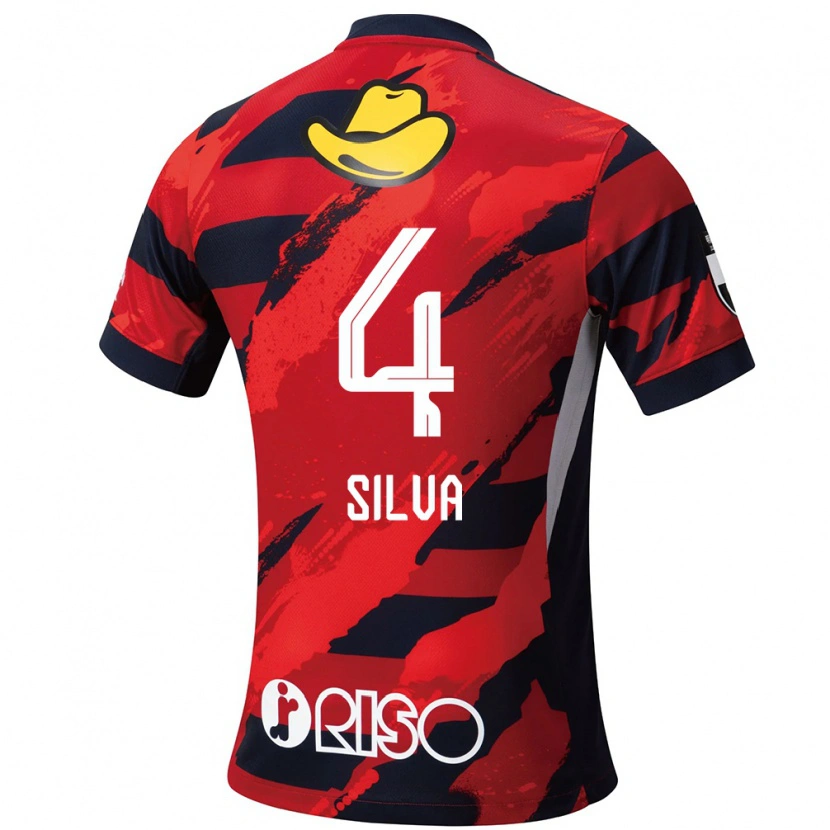 Danxen Damen Leo Silva #4 Rot Schwarz Heimtrikot Trikot 2025/26 T-Shirt Österreich
