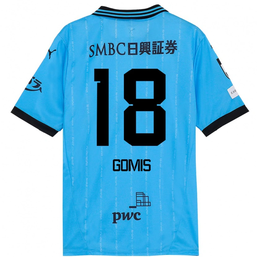 Danxen Damen Bafétimbi Gomis #18 Himmelblau Schwarz Heimtrikot Trikot 2025/26 T-Shirt Österreich