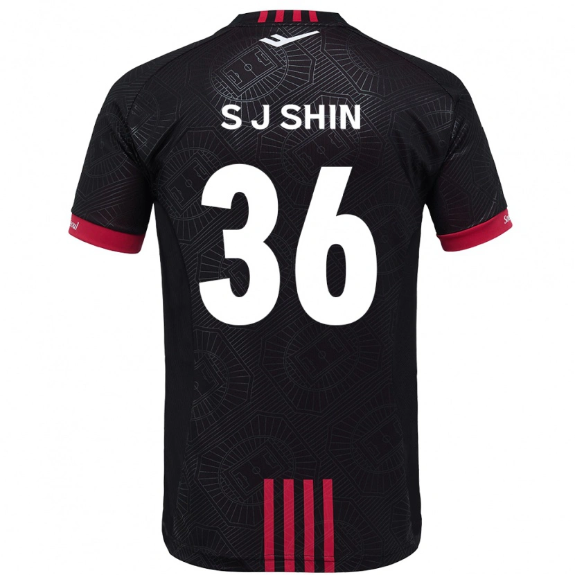 Danxen Damen Ji-Seop Shin #36 Schwarz Rot Heimtrikot Trikot 2025/26 T-Shirt Österreich