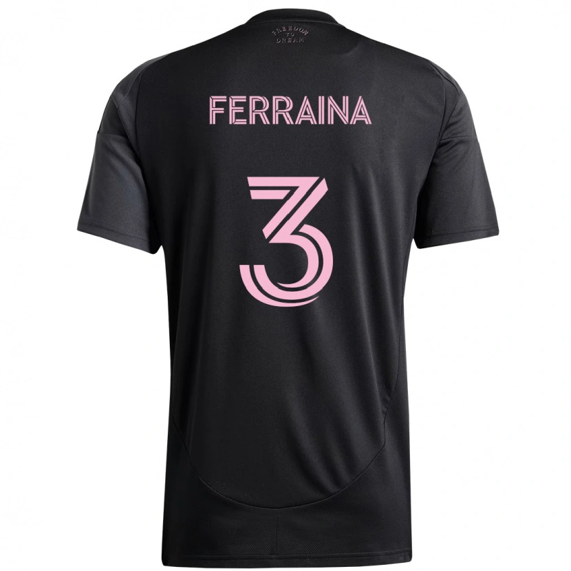 Danxen Damen Giovanni Ferraina #3 Schwarz Rosa Auswärtstrikot Trikot 2025/26 T-Shirt Österreich