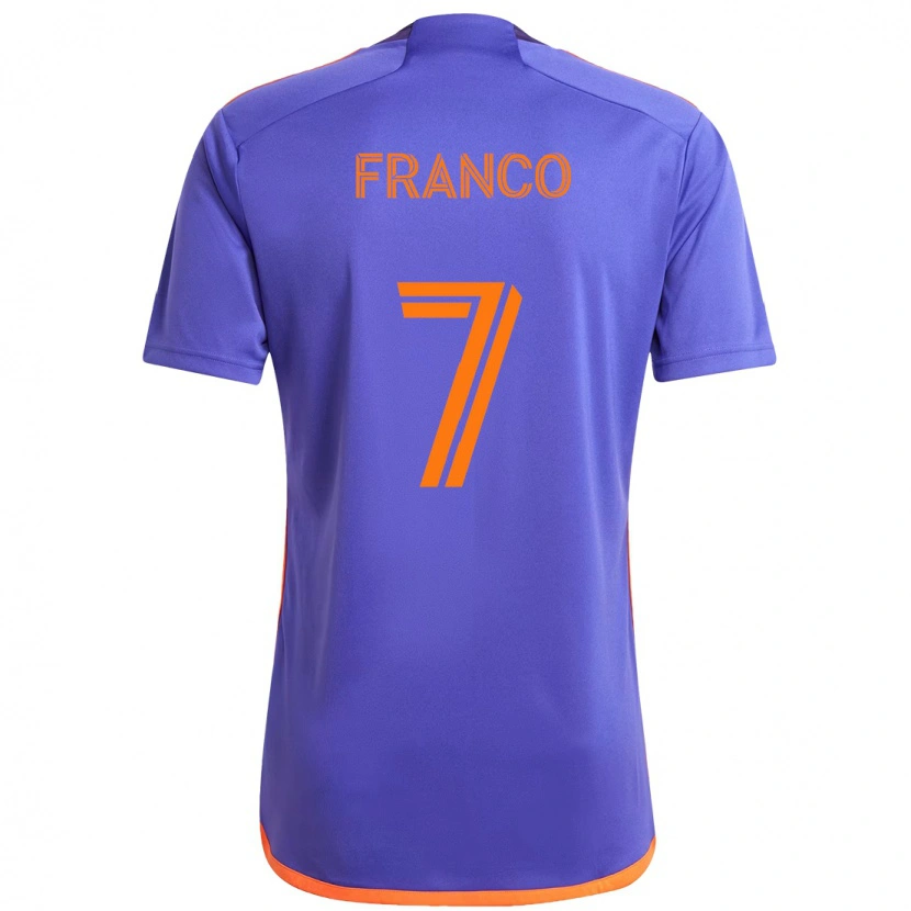 Danxen Damen Iván Franco #7 Lila Orange Auswärtstrikot Trikot 2025/26 T-Shirt Österreich