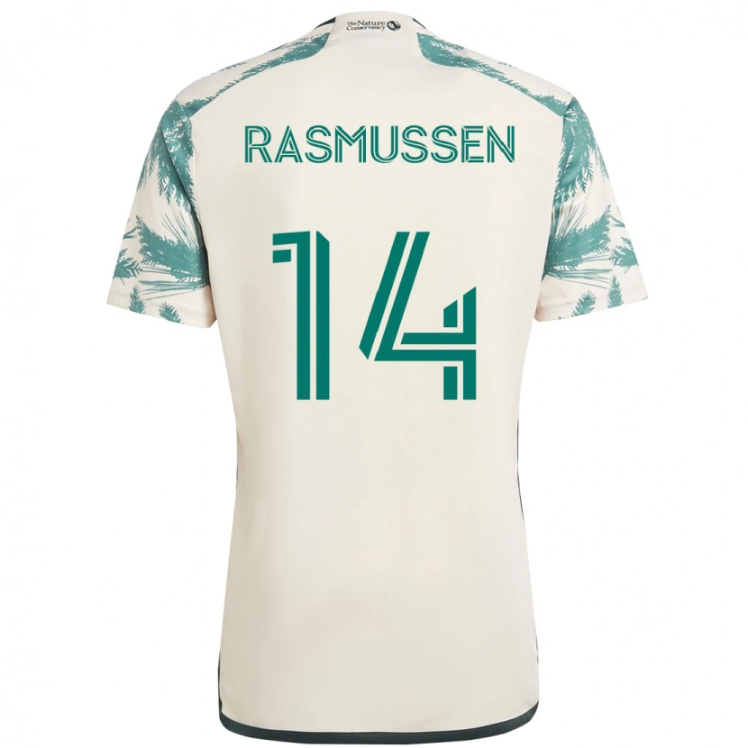 Danxen Damen Justin Rasmussen #14 Beige Grün Auswärtstrikot Trikot 2025/26 T-Shirt Österreich