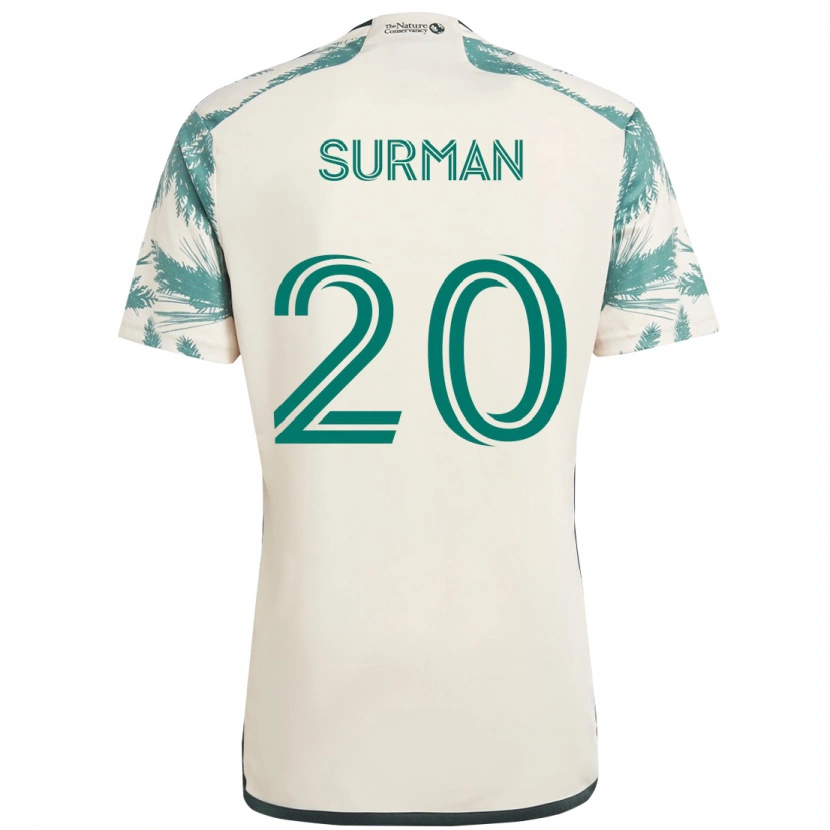 Danxen Damen Finn Surman #20 Beige Grün Auswärtstrikot Trikot 2025/26 T-Shirt Österreich