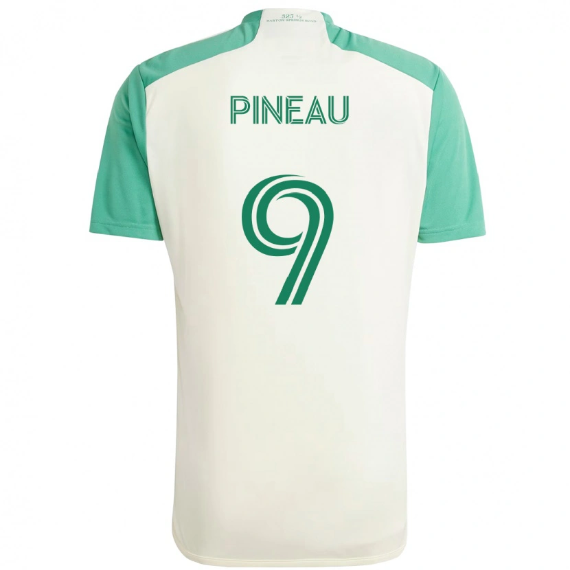 Danxen Damen Sebastien Pineau #9 Weiß Grün Auswärtstrikot Trikot 2025/26 T-Shirt Österreich