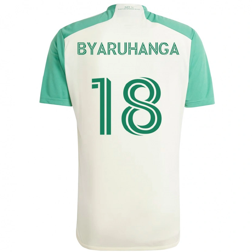 Danxen Damen Bobosi Byaruhanga #18 Weiß Grün Auswärtstrikot Trikot 2025/26 T-Shirt Österreich