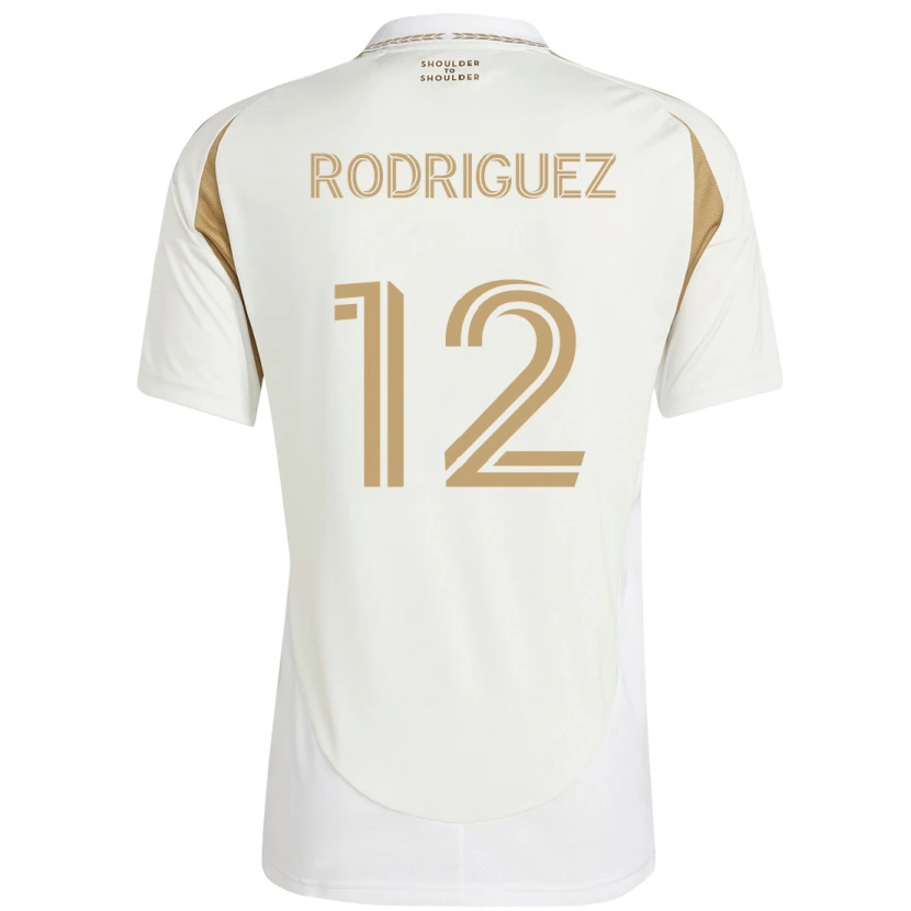 Danxen Damen Jeremi Rodriguez #12 Weiß Braun Auswärtstrikot Trikot 2025/26 T-Shirt Österreich