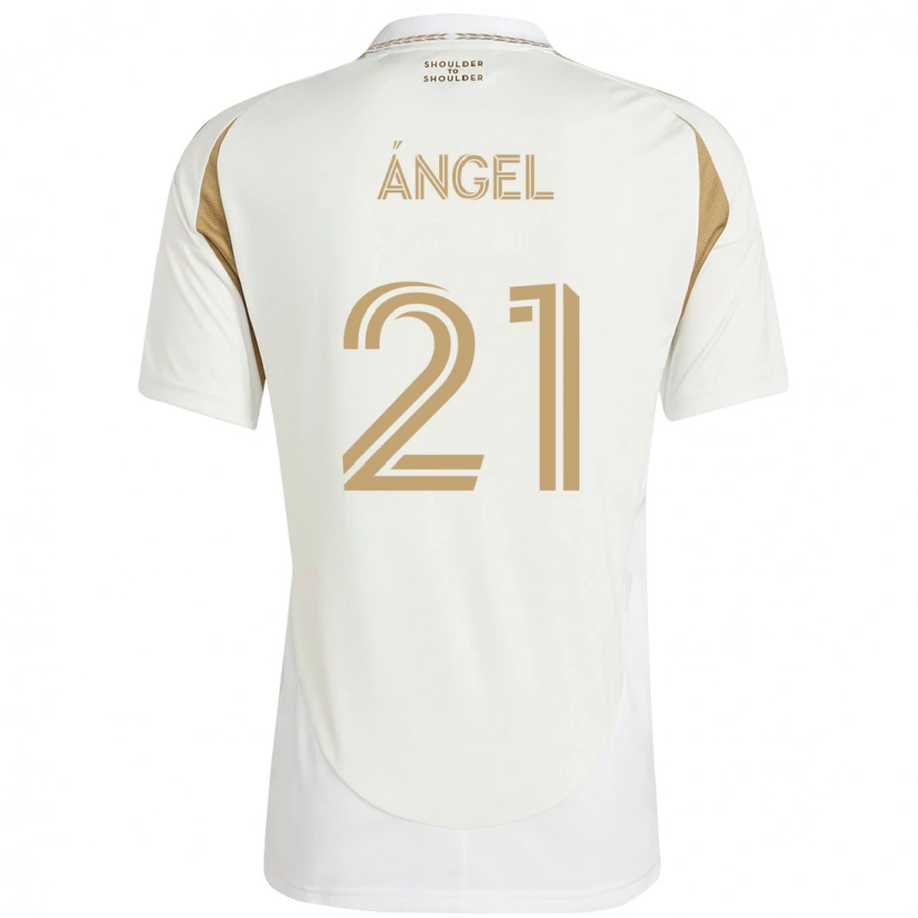 Danxen Damen Tomás Ángel #21 Weiß Braun Auswärtstrikot Trikot 2025/26 T-Shirt Österreich