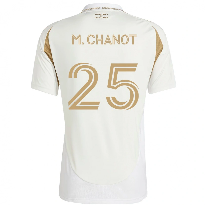 Danxen Damen Maxime Chanot #25 Weiß Braun Auswärtstrikot Trikot 2025/26 T-Shirt Österreich
