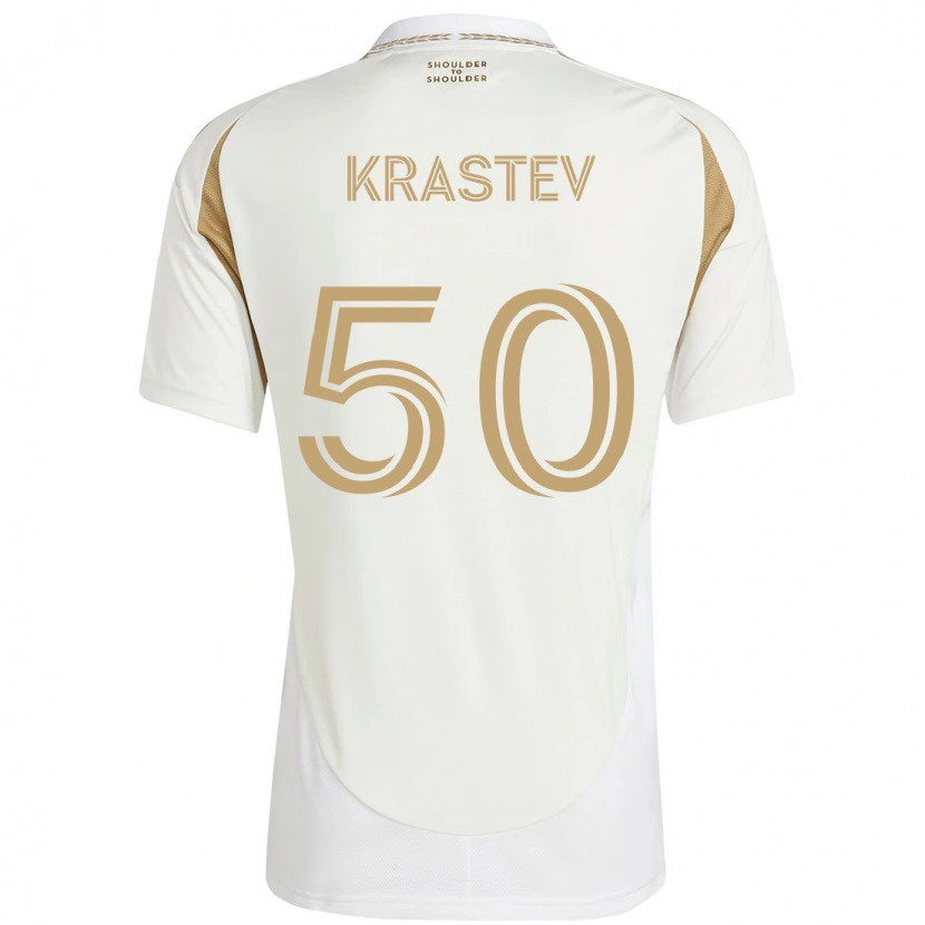 Danxen Damen Filip Krastev #50 Weiß Braun Auswärtstrikot Trikot 2025/26 T-Shirt Österreich