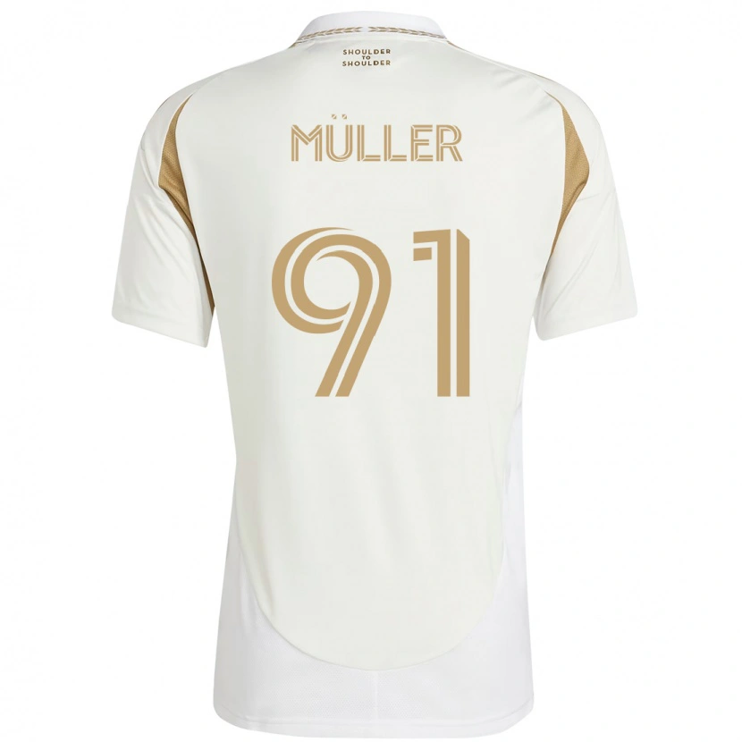 Danxen Damen Luis Müller #91 Weiß Braun Auswärtstrikot Trikot 2025/26 T-Shirt Österreich