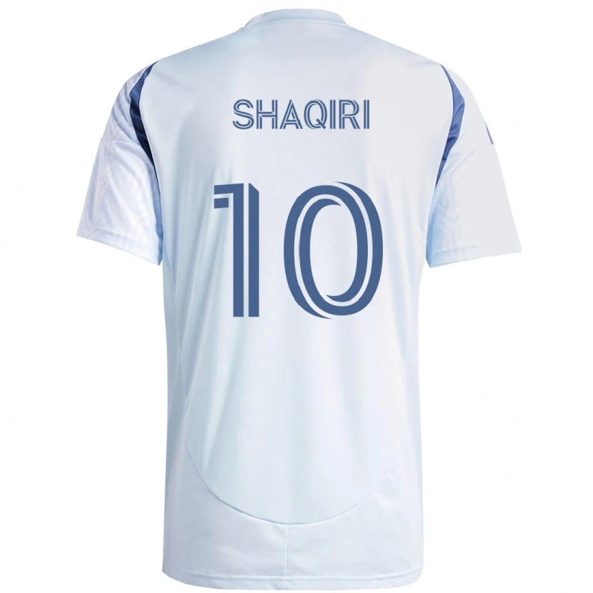 Danxen Damen Xherdan Shaqiri #10 Hellhimmelblau Blau Auswärtstrikot Trikot 2025/26 T-Shirt Österreich