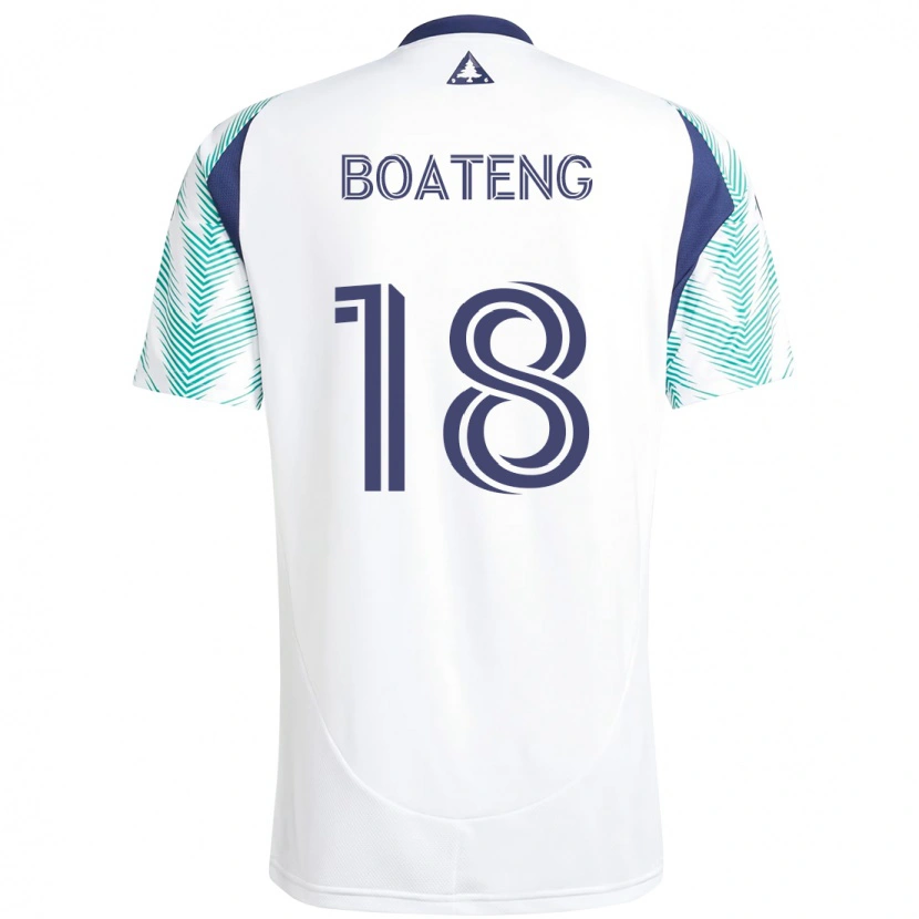 Danxen Damen Emmanuel Boateng #18 Weiß Blau Auswärtstrikot Trikot 2025/26 T-Shirt Österreich