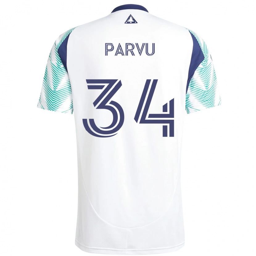 Danxen Damen Alexandru Parvu #34 Weiß Blau Auswärtstrikot Trikot 2025/26 T-Shirt Österreich