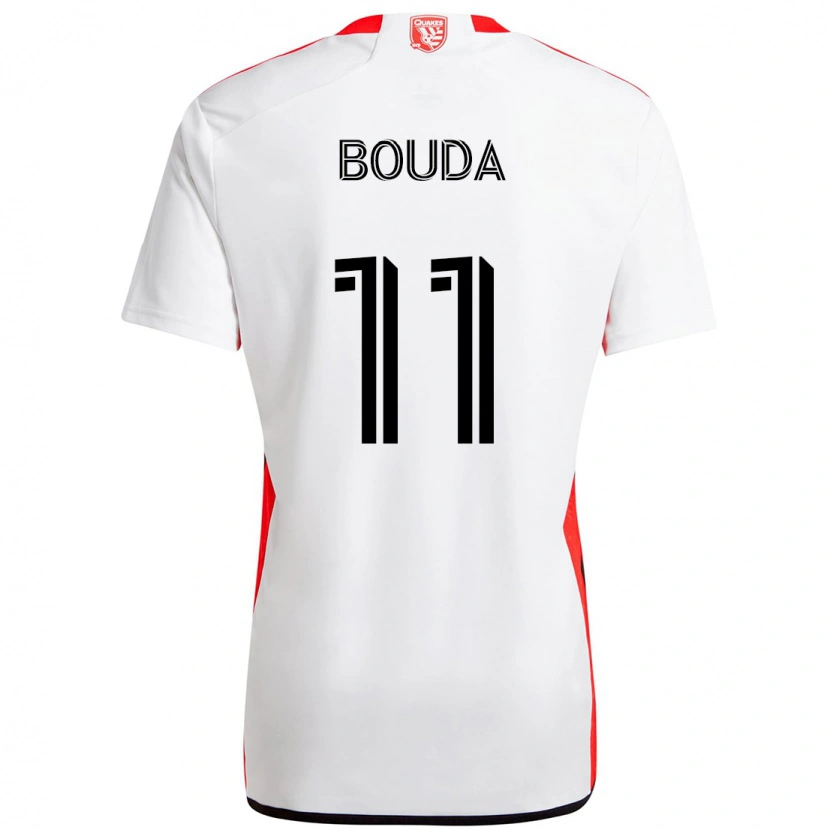 Danxen Damen Ousseni Bouda #11 Weiß Rot Auswärtstrikot Trikot 2025/26 T-Shirt Österreich
