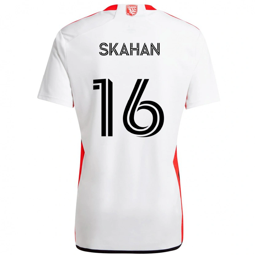 Danxen Damen Jack Skahan #16 Weiß Rot Auswärtstrikot Trikot 2025/26 T-Shirt Österreich