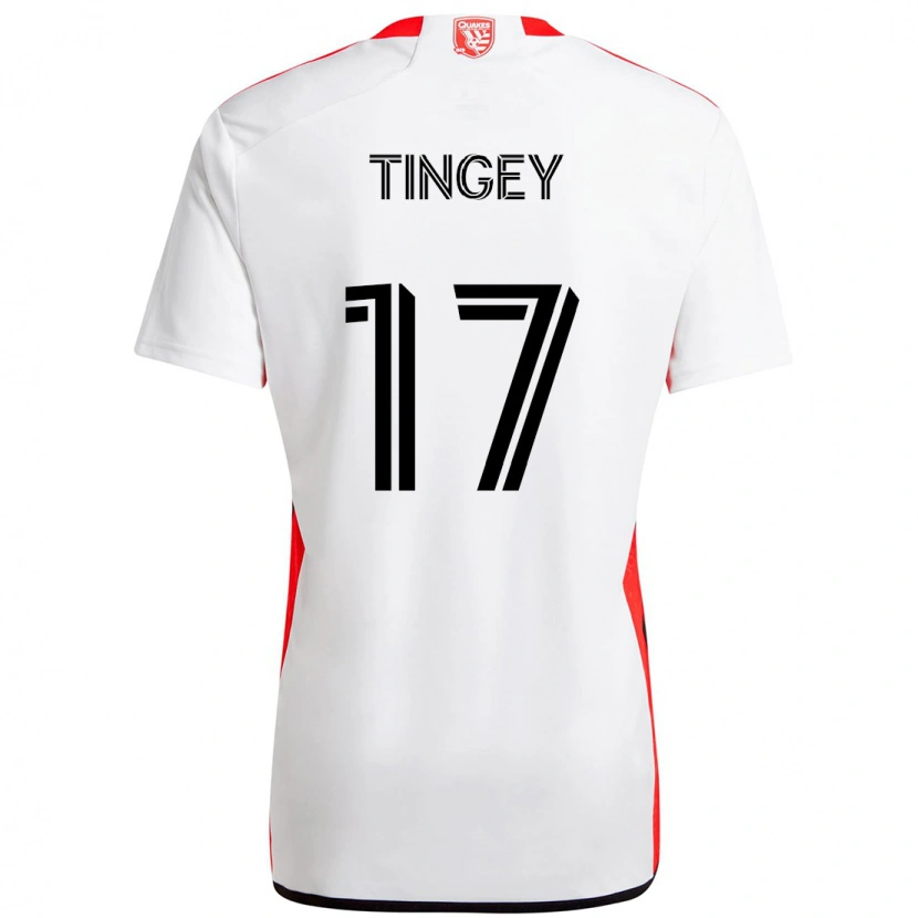 Danxen Damen Keegan Tingey #17 Weiß Rot Auswärtstrikot Trikot 2025/26 T-Shirt Österreich