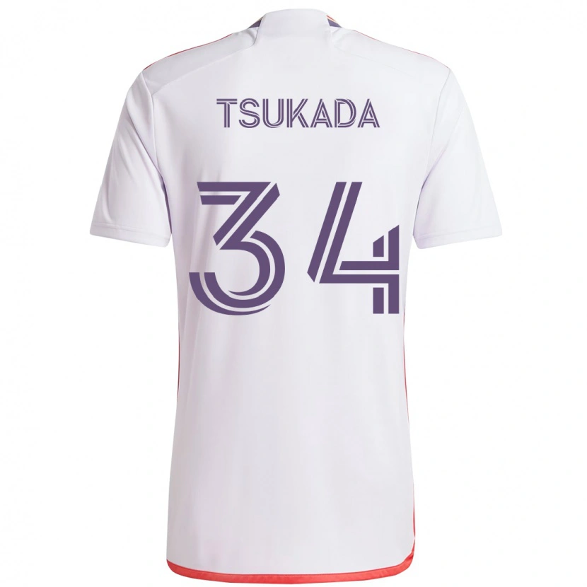 Danxen Damen Yutaro Tsukada #34 Weiß Lila Auswärtstrikot Trikot 2025/26 T-Shirt Österreich