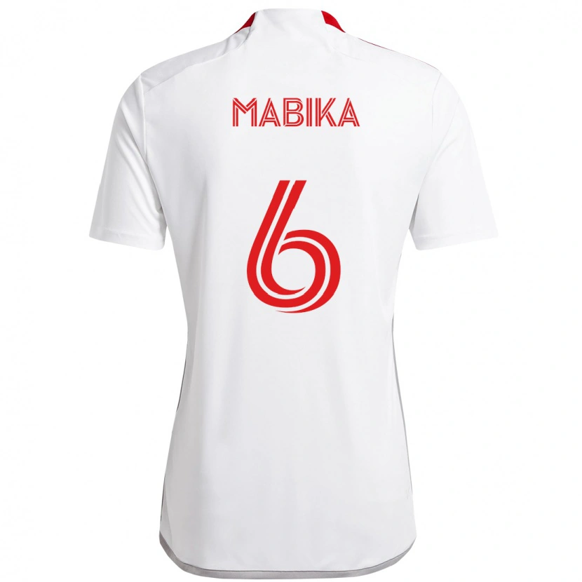 Danxen Damen Aimé Mabika #6 Weiß Rot Auswärtstrikot Trikot 2025/26 T-Shirt Österreich