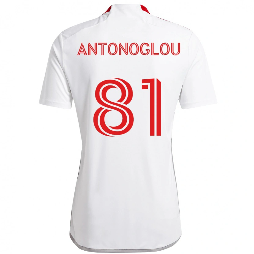 Danxen Damen Themi Antonoglou #81 Weiß Rot Auswärtstrikot Trikot 2025/26 T-Shirt Österreich