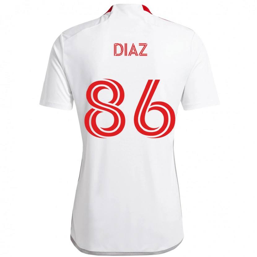 Danxen Damen Alec Díaz #86 Weiß Rot Auswärtstrikot Trikot 2025/26 T-Shirt Österreich