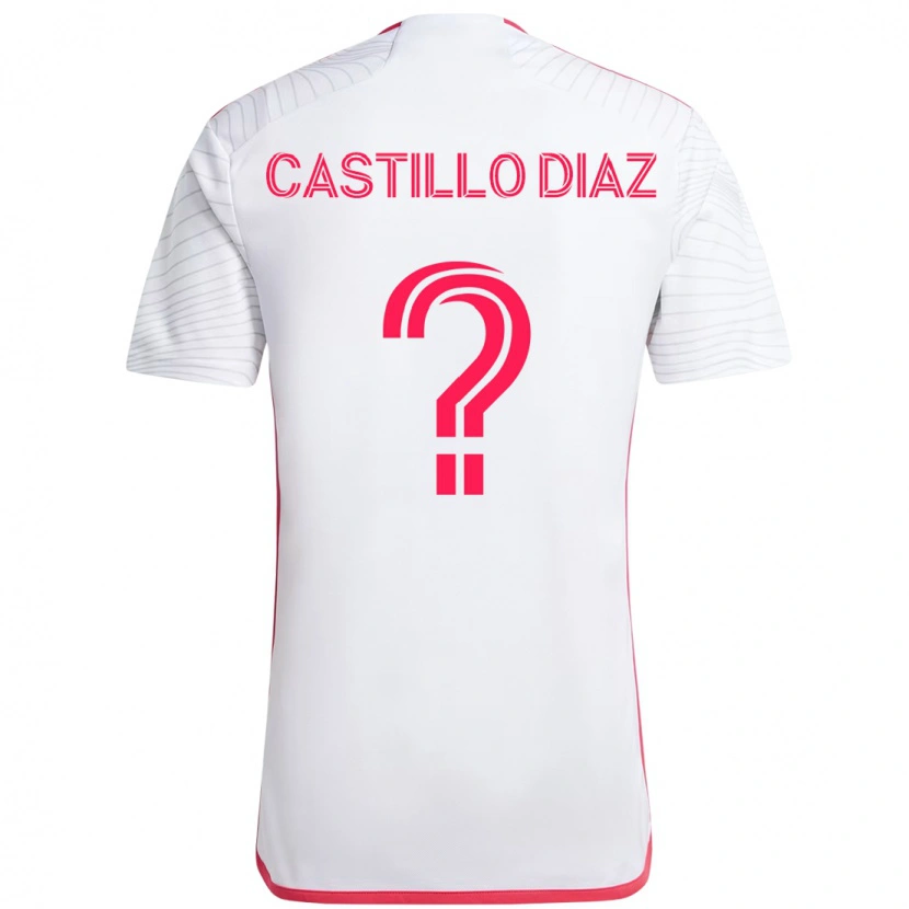 Danxen Damen Jesus Castillo Diaz #0 Weiß Magenta Auswärtstrikot Trikot 2025/26 T-Shirt Österreich