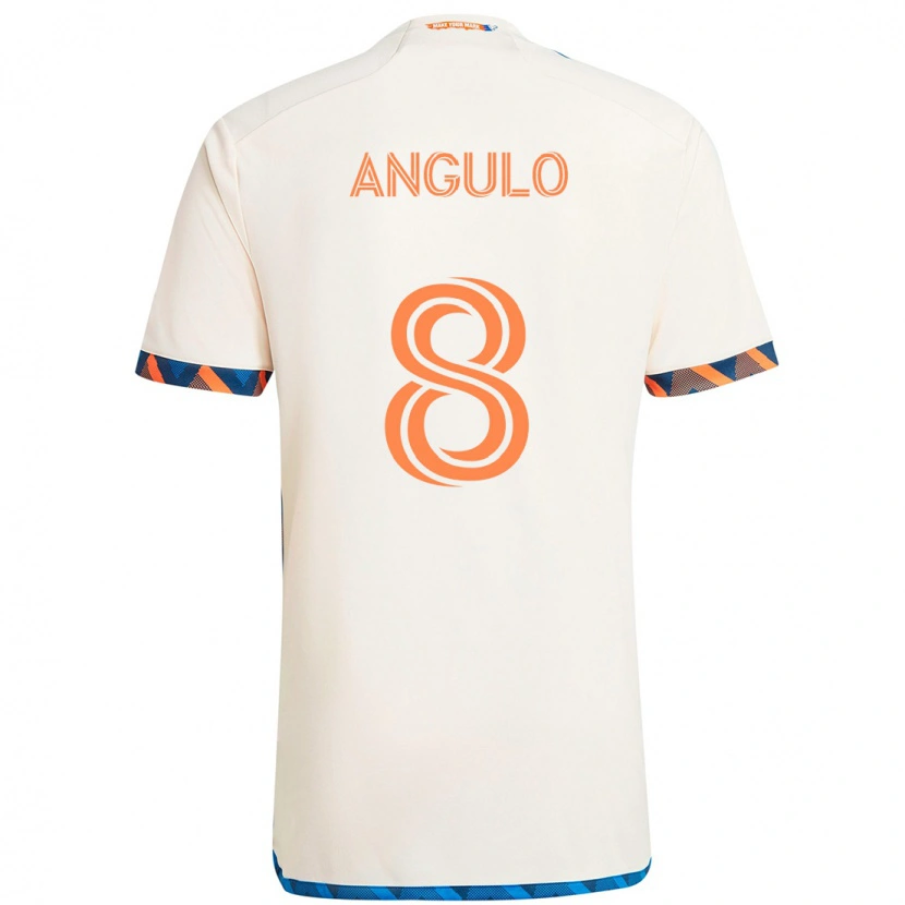Danxen Damen Marco Angulo #8 Weiß Blau Orange Auswärtstrikot Trikot 2025/26 T-Shirt Österreich