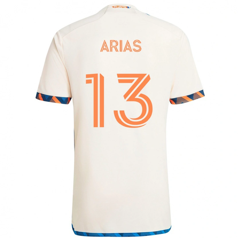 Danxen Damen Santiago Arias #13 Weiß Blau Orange Auswärtstrikot Trikot 2025/26 T-Shirt Österreich