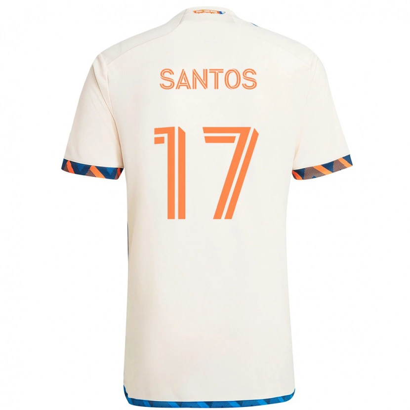 Danxen Damen Sergio Santos #17 Weiß Blau Orange Auswärtstrikot Trikot 2025/26 T-Shirt Österreich