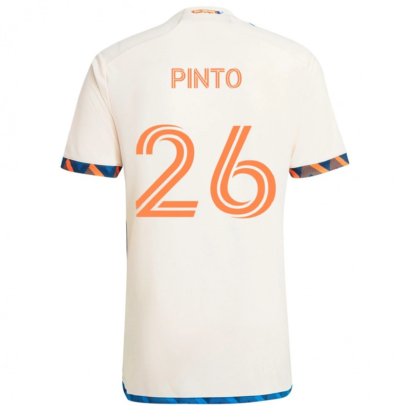 Danxen Damen Malik Pinto #26 Weiß Blau Orange Auswärtstrikot Trikot 2025/26 T-Shirt Österreich