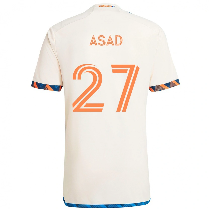 Danxen Damen Yamil Asad #27 Weiß Blau Orange Auswärtstrikot Trikot 2025/26 T-Shirt Österreich
