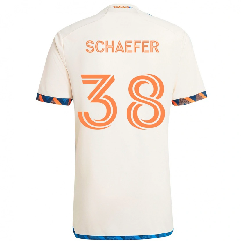 Danxen Damen Brian Schaefer #38 Weiß Blau Orange Auswärtstrikot Trikot 2025/26 T-Shirt Österreich