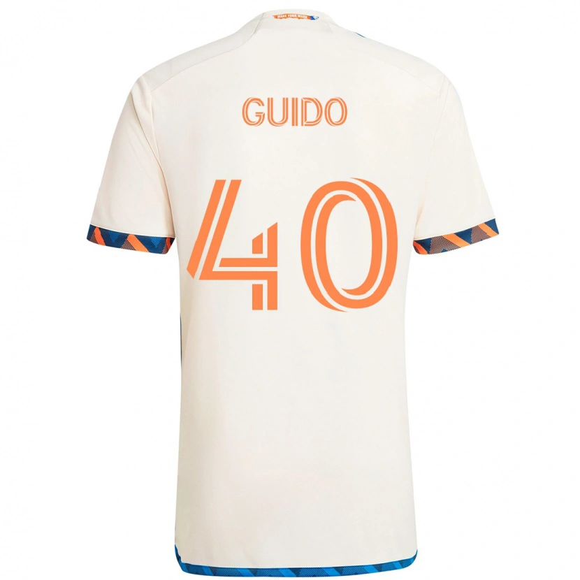 Danxen Damen Alejandro Guido #40 Weiß Blau Orange Auswärtstrikot Trikot 2025/26 T-Shirt Österreich