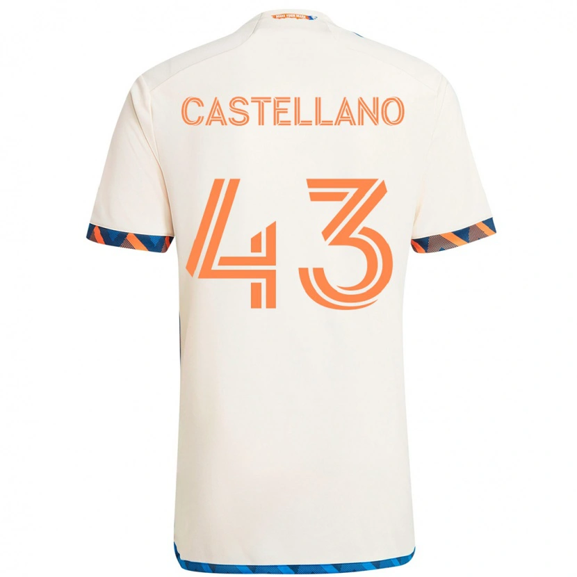Danxen Damen Jesús Castellano #43 Weiß Blau Orange Auswärtstrikot Trikot 2025/26 T-Shirt Österreich