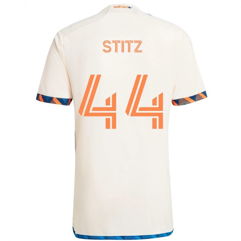 Danxen Damen Ben Stitz #44 Weiß Blau Orange Auswärtstrikot Trikot 2025/26 T-Shirt Österreich
