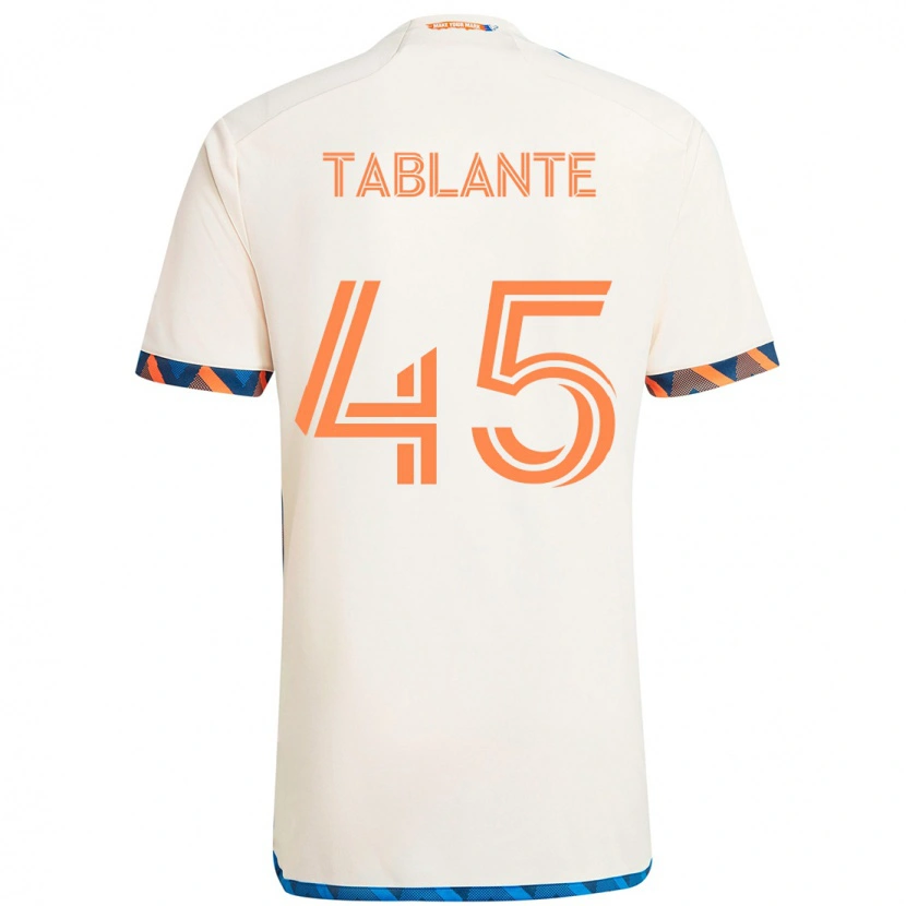 Danxen Damen Moises Tablante #45 Weiß Blau Orange Auswärtstrikot Trikot 2025/26 T-Shirt Österreich