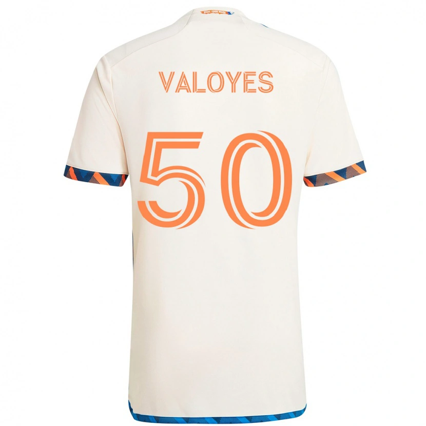 Danxen Damen Yeiner Valoyes #50 Weiß Blau Orange Auswärtstrikot Trikot 2025/26 T-Shirt Österreich