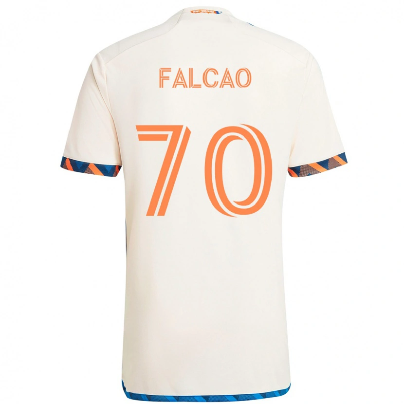 Danxen Damen Kiano Falcao #70 Weiß Blau Orange Auswärtstrikot Trikot 2025/26 T-Shirt Österreich